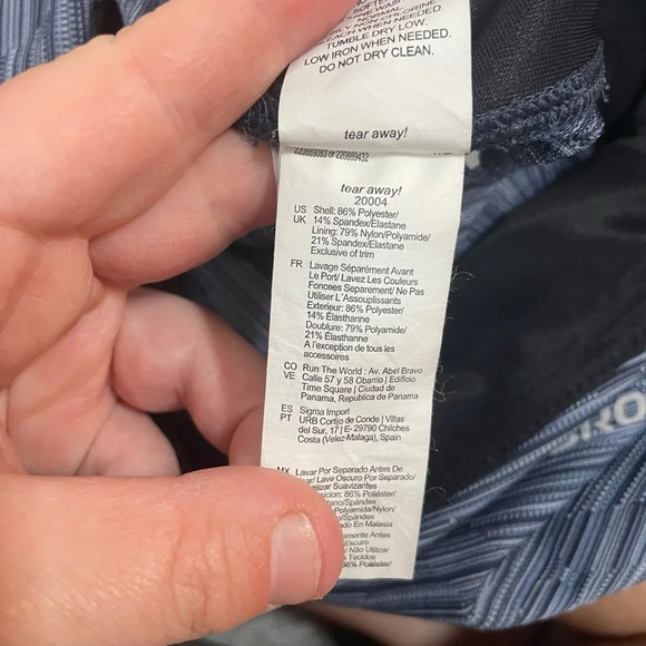 NWOT Brooks Women’s Urban Run Capri Patterned Leggings in Blue Size S - Picture 12 of 13